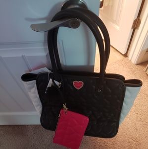 Pink and  Black  Betsey  Johnson  purse